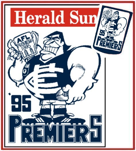 1995 Prem Poster & Stubby Holder Included POST IN AUSTRALIA